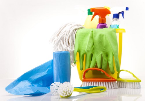 Local cleaning team preparing a Chelsea townhouse for a deep clean