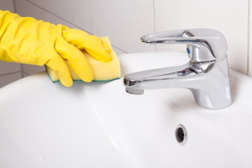 Housekeeper completing a thorough interior cleaning task