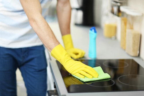 End of renovation cleaning in a Chelsea apartment with careful attention to finishes