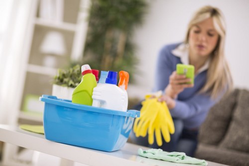 Charitable reuse items set aside during a deep clean