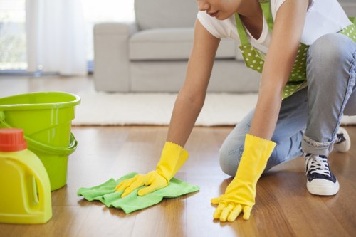 Local hard floor cleaning work in a Chelsea commercial interior